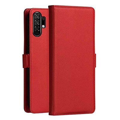 Carcasa de telefono Serie Milo PC + PU Horizontal de Cuero del tirón del Caso for la Nota 10 Pro, con el sostenedor y la Ranura for Tarjeta y Monedero (Negro) (Color : Rojo)