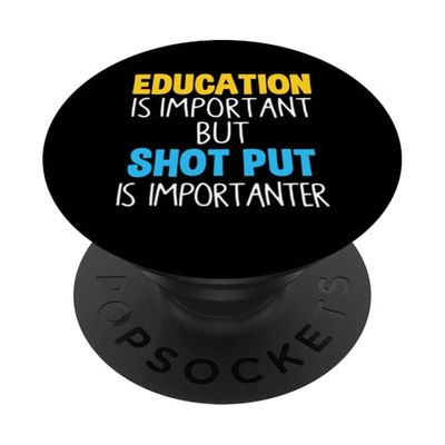 La educación es importante, pero el tiro es importante y divertido PopSockets PopGrip Adhesivo