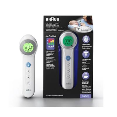 Braun No Touch + Touch-thermometer met leeftijdsprecisie, BNT400EE