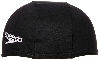 Speedo Polyester Cap Junior gorro de natação júnior unissexo, preto, tamanho único