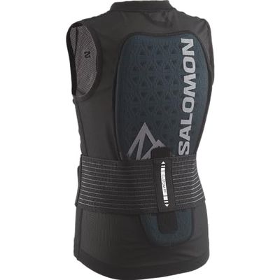 Salomon Flexcell Pro Vest, Protezione Schiena Sni Snowboard MTN Bambini: Protezione Adattabile, Traspirabilità, e Facile da Regolare, Nero, JL
