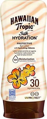 Hawaiian Tropic Silk Lozione solare idratante, SPF 30, 180 ml, Confezione da 1