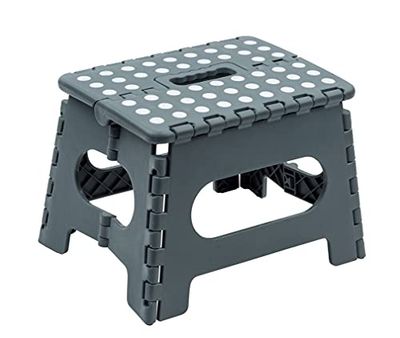 Maximex Folding Step Stool Grey with Carry Handle