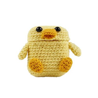 Wondee Coque Airpods 1 et 2 avec intérieur en Silicone et Crochet en Forme de Canard WFNAIR019