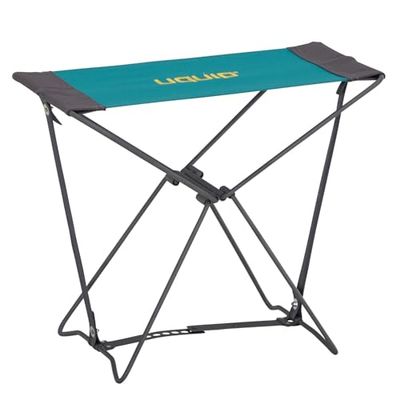 Uquip Mini sgabello pieghevole da campeggio, da campeggio, da pesca, 100 kg, colore: blu/grigio