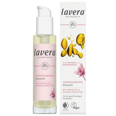 lavera Olio per il corpo coccolante, sensazione morbida sulla pelle, rigenerante e idratante, vegano, cosmetico naturale, 100 ml