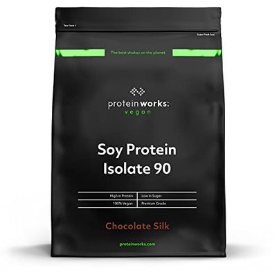 THE PROTEIN WORKS Protéine de Soja 90 (Isolat) en Poudre | 100% D'Origine Végétale | Faible Teneur en Matières Grasses | Sans Sucre Ajouté | Sans Gluten | THE PROTEIN WORKS | Chocolat Onctueux | 1kg