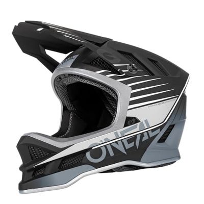 O'NEAL | Casque de vélo de montagne | VTT Downhill | Doublure Dri-Lex®, ouvertures d'aération pour la circulation de l'air | CASQUE BLADE POLYACRYLITE Delta V.22 | Adulte | Noir Gris | Taille XS