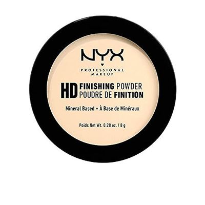 NYX Professional Makeup Pó fixadores High Definition Finishing Powder, pós compactos, unifica a pele, acabamento mate, absorve brilhos, fórmula vegana, tom: Banana