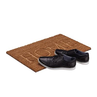 Relaxdays Capuz Home Coco, 1,5 x 60 x 40 cm, antiderrapante, para interiores e exteriores, fibra de cococo, PVC, natural