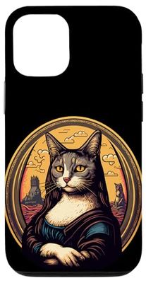 Mona Lisa Meowna Lisa Amante Gatto Proprietario Gatto Mamma Papà Custodia per iPhone 12/12 Pro