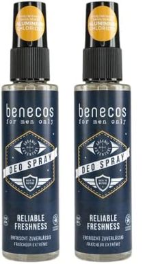 Benecos Bio Cosmetics - Vaporisateur Déodorant - Végétalien - sans Sels d'Aluminium - 75 Ml (Lot de 2)