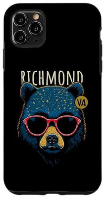 Richmond Virginia USA Cool Bear Wearing Sunglasses Design Case for iPhone 11 Pro Max