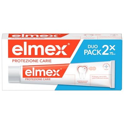 Elmex - Antykryczna pasta do zębów 2 x 75 ml (dostawa w ciągu 48 godzin), ochrona przed próchnicą, ochrona zębów i emalii, zaawansowana formuła przeciwpożarowa