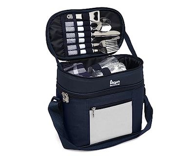 Atosa Mochila Nevera Kit Grande Picnic Azul Marino
