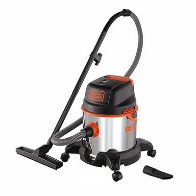 Black+Decker BXVC20XE Aspirador multiuso de sólidos y líquidos (1400 W, 20 l, Acero Inoxidable)