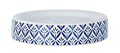 WENKO 23206100 Soap dish Lorca - Soap dish, Ceramic, 11 x 2.5 x 11 cm, Blue