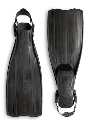 Cressi Pro Light Fins, Pinne con Cinturino Regolabili per Immersione e Snorkeling, Unisex – Adulto, Nero, M/L