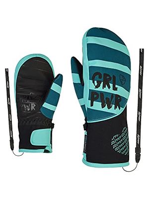 Ziener LIWANI - Muffolo da sci da ragazza, impermeabile, Primaloft, alla moda, blu sea.arcadian verde, 5
