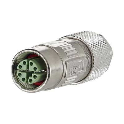 METZ CONNECT MMF881A315 M12 zilveren connector - kabelconnector (M12, zilver, Cat6a, IP67)