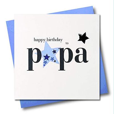 Claire Giles serca i gwiazdy Happy Birthday Papa kartka
