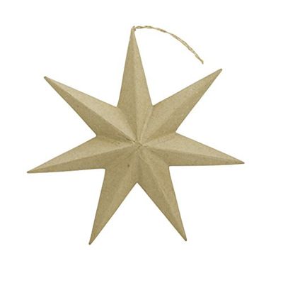 Decopatch NO011O - 1 Supporto in cartapesta Marrone 4,1x20x20 cm, Stella da Appendere