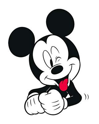 Komar WTD - Mural de Disney con diseño de Mickey Mouse Funny | Decoración de habitación Infantil | Tamaño 40 x 50 cm (Ancho x Alto) | Sin Marco | WB036-40 x 50 cm