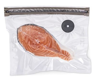 CASO Vacu ZIP bags 26 x 23 cm, 20 sacchetti adatti SousVide, senza BPA, con 150 µm particolarmente resistenti, antistrappo, riutilizzabili, per macchina sottovuoto CASO (manuale) con adattatore ZIP,