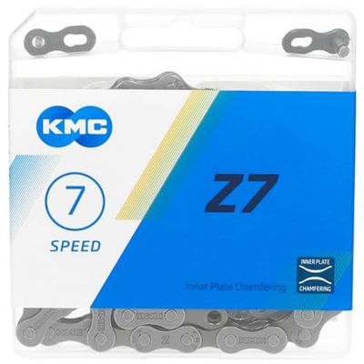 KMC Cadena 6-7 Vel Z7 12X332, Accesorios y recambios bicis Unisex-Adult, Grey/Brown, Standard