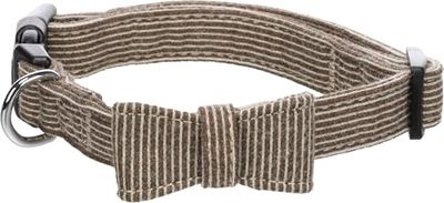 Hond Halsband met strik Herbert Lichtbruin M 35-50cm 20mm