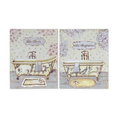 CUADRO MDF 20X3X25 BAÑO ENVEJECIDO 2 SURT.
