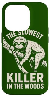 Funny Halloween Sloth – The Slowest Killer in the Woods Case for iPhone 14 Pro
