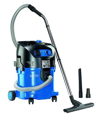 Nilfisk 107407544 - Aspirador monofásico de agua y polvo, 1500 W, depósito 30 l, caudal de aire 3700 l/min, color negro y azul