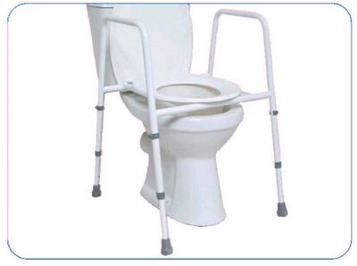 NRS Healthcare Height Adjustable Toilet Frame with Seat