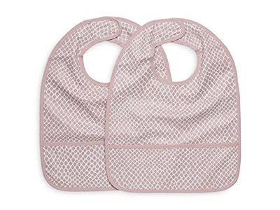 Jollein Babero impermeable Snake 2 piezas Rosa Pasta