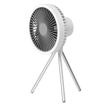 wonderlamp Draagbare tafelventilator met led-batterij, 5,5 W, wit, licht, voor thuis of op kantoor