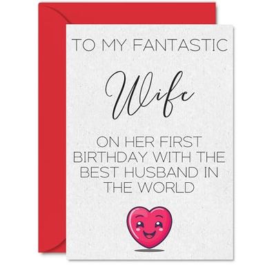 Funny Birthday Cards for Wife - Best Woman in the World - Cute Happy Birthday Card for Women Partner, A5 Inappropriate Humorous Bday Greeting Cards Her