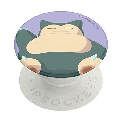PopSockets: PopGrip - Soporte y Agarre para Teléfonos Móviles y Tablets con un PopTop Intercambiable - Pokémon - Snorlax Knocked