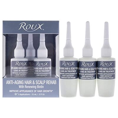 Roux Anti-Aging Hair and Scalp Rehab Treatment For Unisex 3 x 0.5 oz Treatment