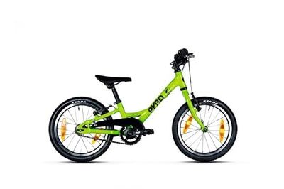 TechniBike Pyro Sixteen Vélo léger pour Enfant 16" pour Filles et garçons (Guidon évolutif, entrée Basse, Seulement 5,6 kg), Vert