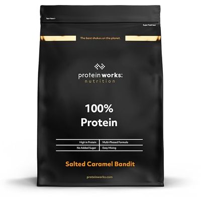 Protein Works - 100% Protéines, 2.5 kg, Mélange Riche en Protéines, 83 Portions, Caramel salé