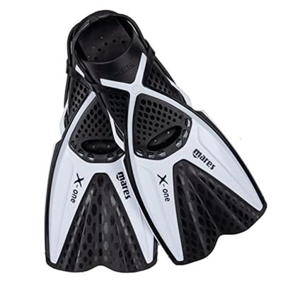 Mares Aquazone X-One, Pinne Snorkleling Adulto - Unisex, Bianco, S/M