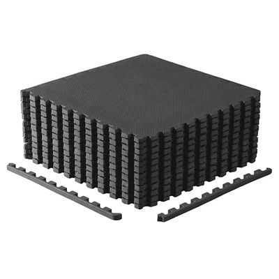 CAP Barbell Confezione da 2 tappetini puzzle per esercizi, 61 x 61 x 1,9 cm, motivo a T, nero