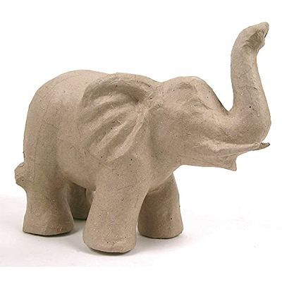 Décopatch SA108O Suporte de papier brun mâché 21 x 12 x 17 cm, elefante