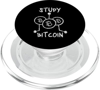 Study Bitcoin Comerciante de blockchain de criptomonedas - PopSockets PopGrip para MagSafe