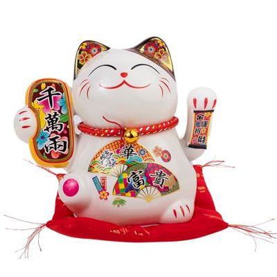 lachineuse Katt Maneki Neko japansk - tur och lycka - höjd 16 cm - rörlig arm
