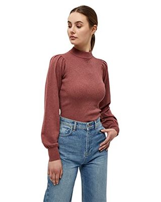 Minus Dames, Merina knit pullover, gebreide trui, 6021 Ruby Melange, S