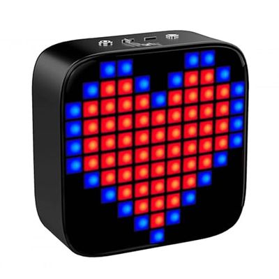 Lexibook, iParty, altoparlante Bluetooth FLASHBOOM® Show, suono di alta qualità, animazioni pixel sorprendenti, funzione TWS, microfono incorporato, nero, BTL61