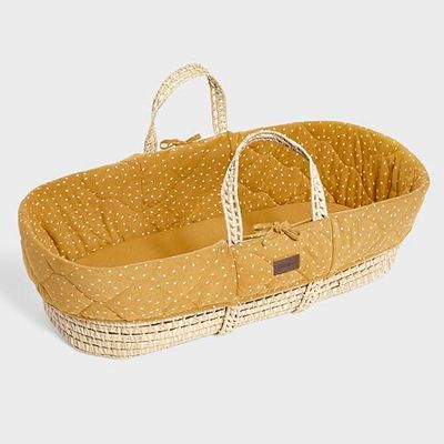 The Little Green Sheep Couffin matelassé naturel et matelas – Honey Rice
