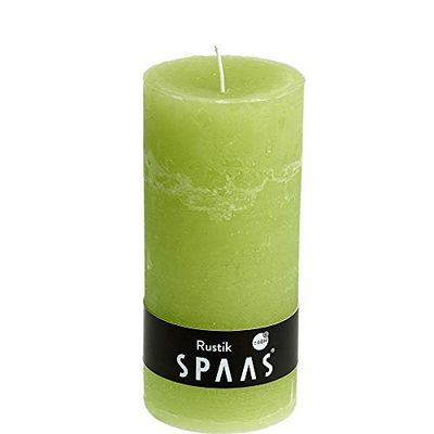 Spaas Verde maçã 8 velas rústicas sem perfume 70, 60 horas, cor, cera de parafina, D 70 mm x H 130 mm